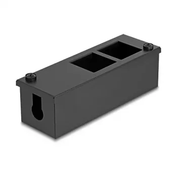 Caixa de distribuição DeLOCK Easy 45 suporte de módulo para montagem em mesa ou parede, metal, preto — 4×22,5×45 mm ou 2×45×45 mm