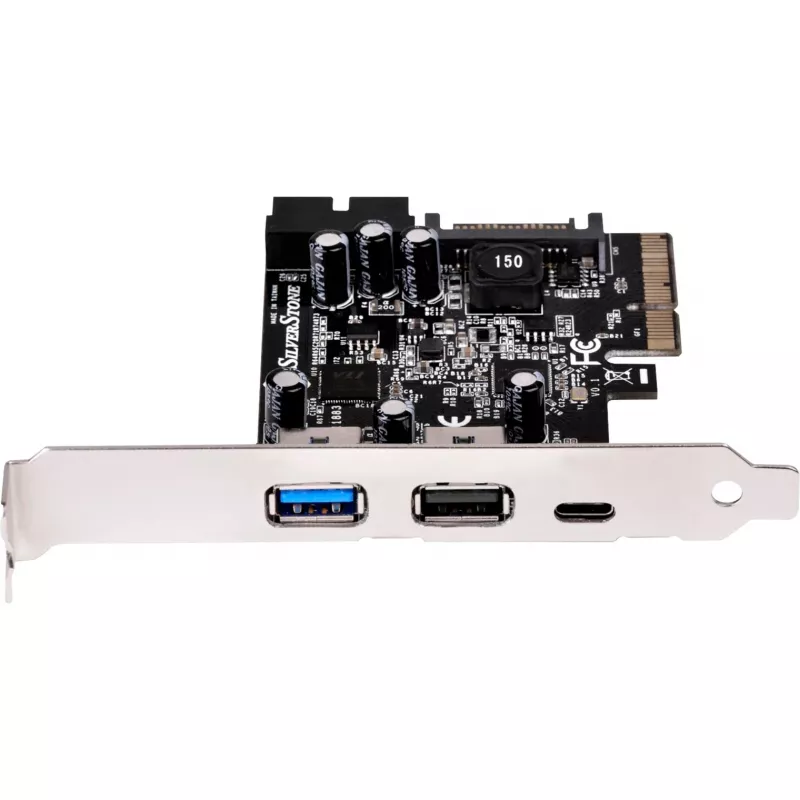 SilverStone ECU05 - adaptador USB - PCIe 2.0 x2 Low Profile - USB 3.1 Type-C x 1 + USB3.0 x 2 + USB3.0 (interno) x 2 (SST-ECU05)