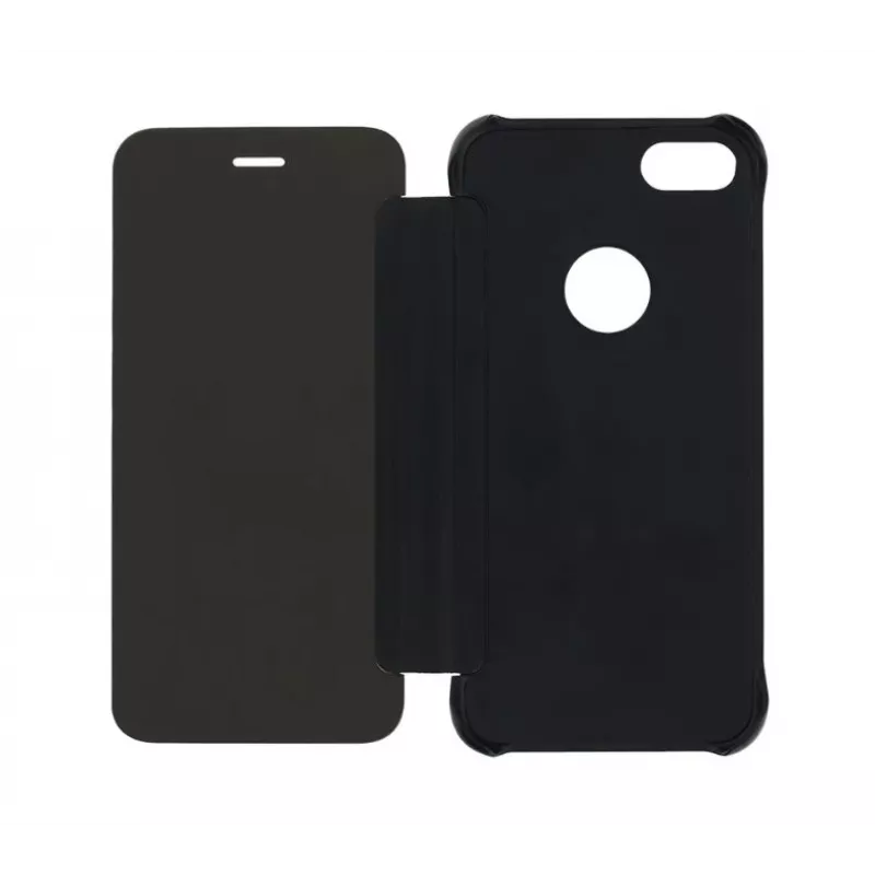 Capa tipo carteira Tellur para iPhone 8 — pele sintética, preto, com espelho