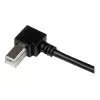 Cabo USB 2.0 A para B em ângulo reto StarTech.com 3 m – M/M, 3 m, USB A, USB B, USB 2.0, preto