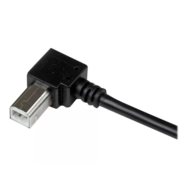 Cabo USB 2.0 A para B em ângulo reto StarTech.com 3 m – M/M, 3 m, USB A, USB B, USB 2.0, preto