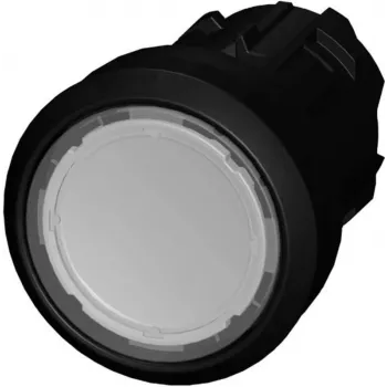 Botão de pressão Siemens Atuador plano, anel frontal plástico Transparente Desbloqueio por pressão SIRIUS ACT 3SU1000-0AB70-0AA0 1 unid. (3SU1000-0AB70-0AA0)