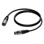 Cabo de áudio PROCAB CAB901 5 m ficha XLR para conector fêmea preto