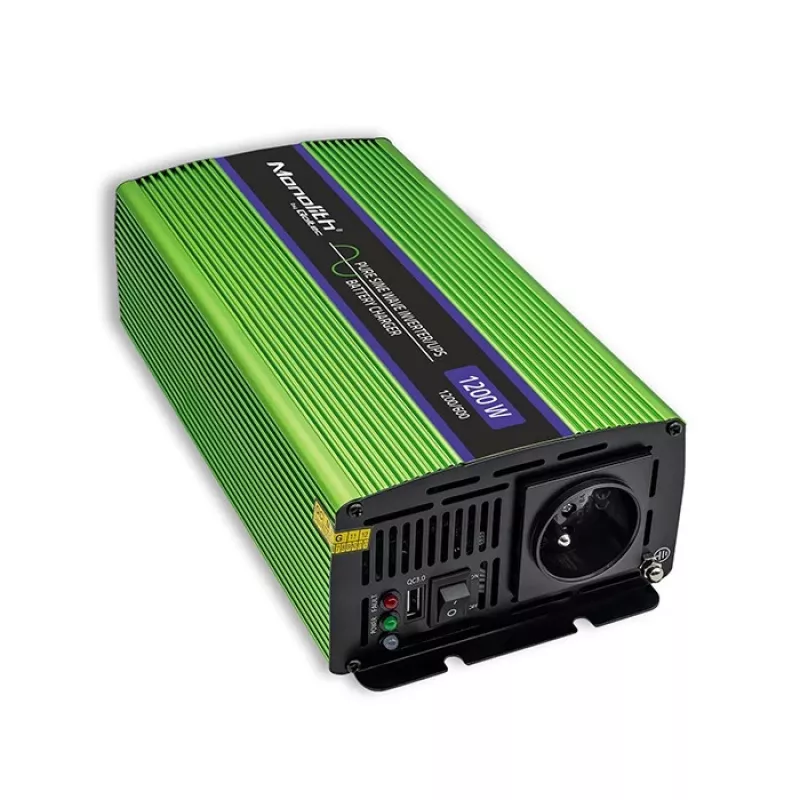 Inversor automóvel Qoltec Monolith 1200 W Verde 12 V