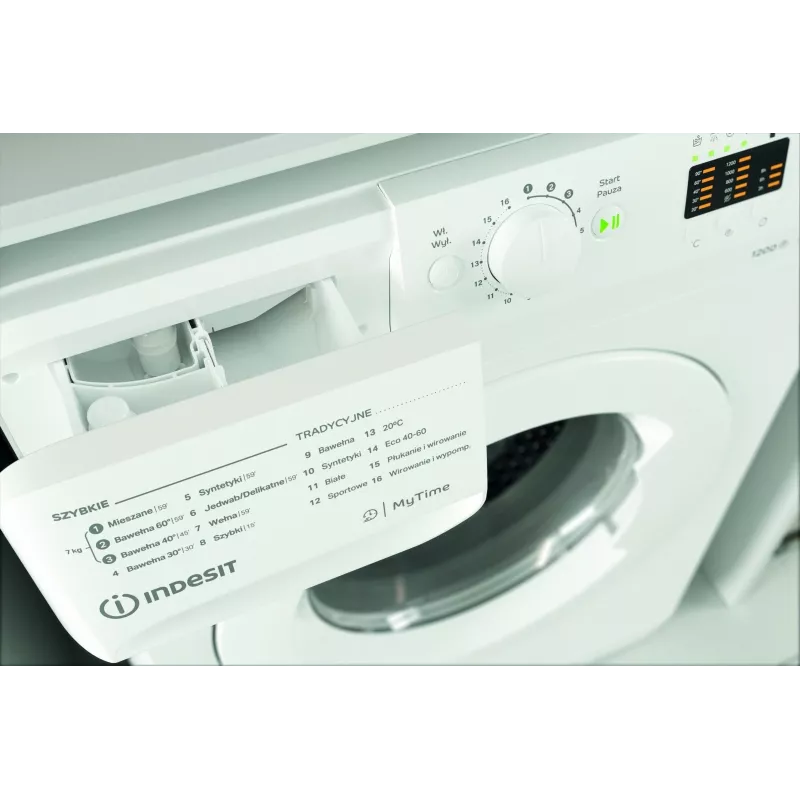 Máquina de lavar roupa INDESIT MTWA71252WPL, 7 kg, carga frontal, classe energética E
