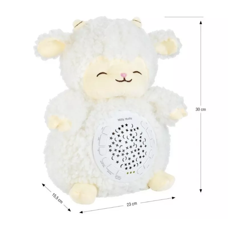 Brinquedo projetor de peluche milly mally ovelha peluche modelo 5664 para crianças pequenas — luz de presença suave