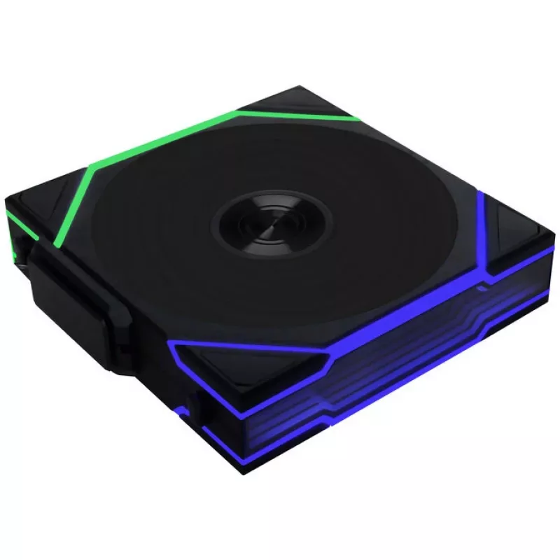 Lian Li UNI FAN TL120 Wireless 12TL1W3B ventoinhas (3 unid.), 120 mm, ARGB, PWM, pretas