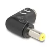 Conector de cabo DeLOCK 80795 DC 5,5 x 2,1 preto macho/fêmea