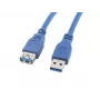 Cabo de extensão USB 3.0 AM-AF azul 3M