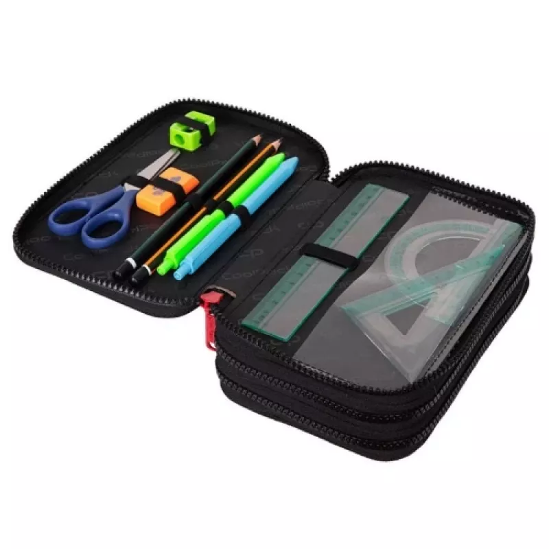 Estojo Cool pack Jumper 3 — organizador de material escolar de três andares com design de urso, tecido resistente