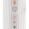 Torradeira Alessi MDL08B preta — design Plissé, 6 níveis de tostagem, bagel/descongelar/aquecer, 340×185×250 mm