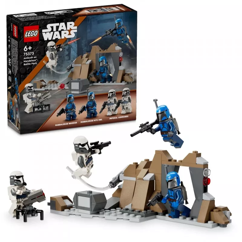 Brinquedo de construção LEGO Star Wars Ambush on Mandalore Battle Pack 75373 — 4 minifiguras, 109 peças, idade 6+