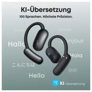 Auscultadores open-ear ANKER Soundcore AeroFit 2 AI preto 35 horas de reprodução IP55 incl. assistente de IA e tradução