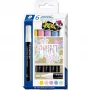 Conjunto de marcadores Staedtler Lumocolor 6 cores pastel — tinta acrílica, sortido com 6 tons pastel