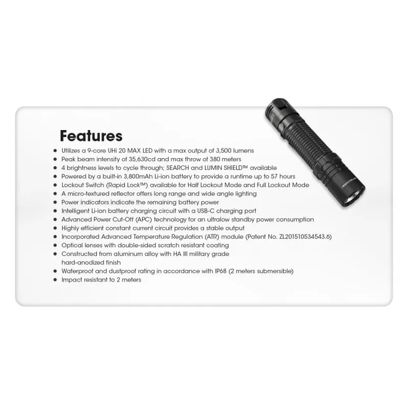 Nitecore EDC31 lanterna, 3500 lm