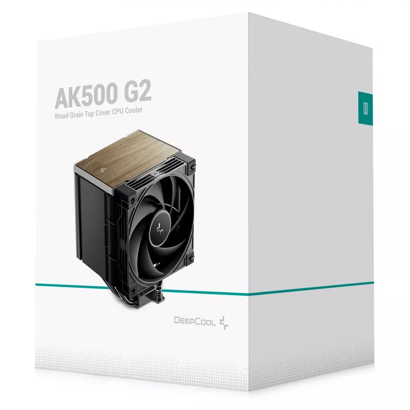 Arrefecedor de ar DeepCool AK500 G2, ventoinha de 120 mm, pressão máx. de ar 3,33 mmH2O, 117×129×159 mm, preto