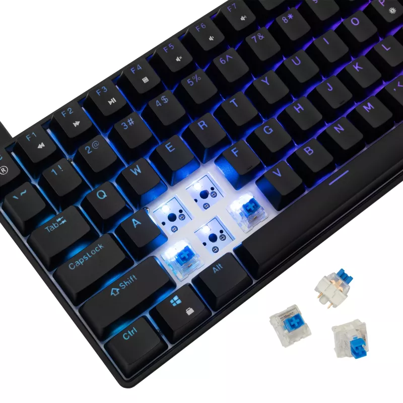 Teclado mecânico White Shark GK-005121 com iluminação RGB e switches azuis