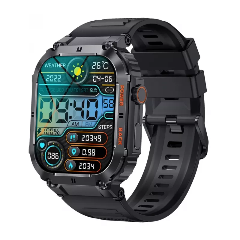 Smartwatch / Relógio desportivo Denver SWC-191B 4,98 cm (1,96 polegadas) IPS 45 mm Digital 320 x 386 píxeis Ecrã tátil Preto