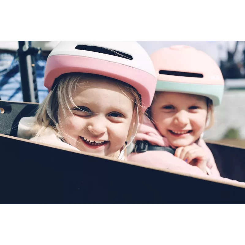 Capacete de bicicleta HJC GLEO MT cinzento rosa — capacete leve e ajustável para criança e jovem