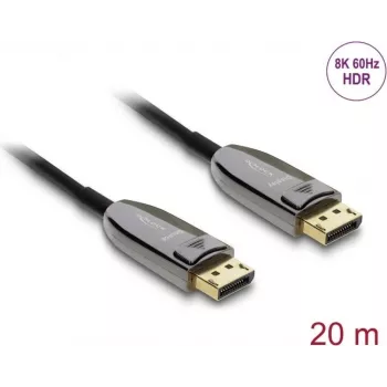 Cabo ótico ativo DELOCK DisplayPort 2.1 8K 60Hz 40Gbps, 20 m