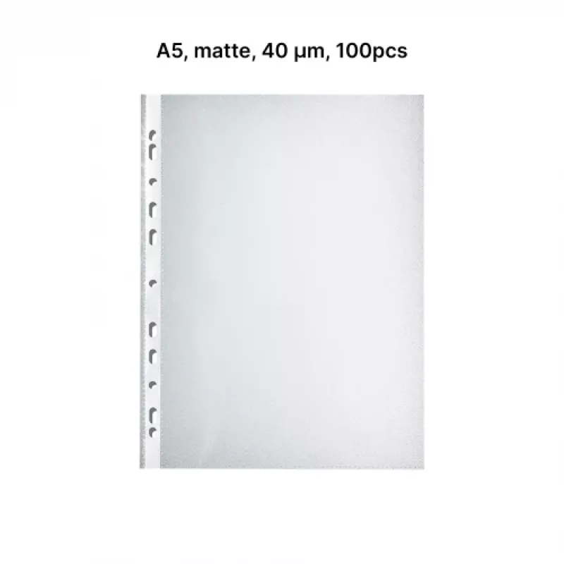 Capa perfurada AD Class Orange Peel A5 40 micr., saco com 100 unidades