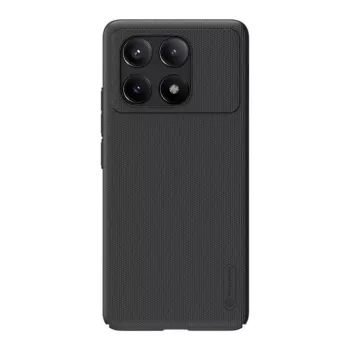 Capa de proteção Nillkin Super Frosted Shield Pro para Xiaomi Redmi K70E / Poco X6 Pro 5G — preta, rígida mate antiderrapante