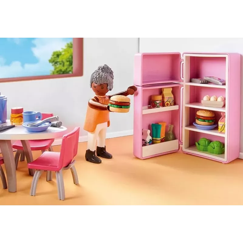 Cozinha Playmobil My Life Kitchen 71608 multicolorida plástico 4-10 anos