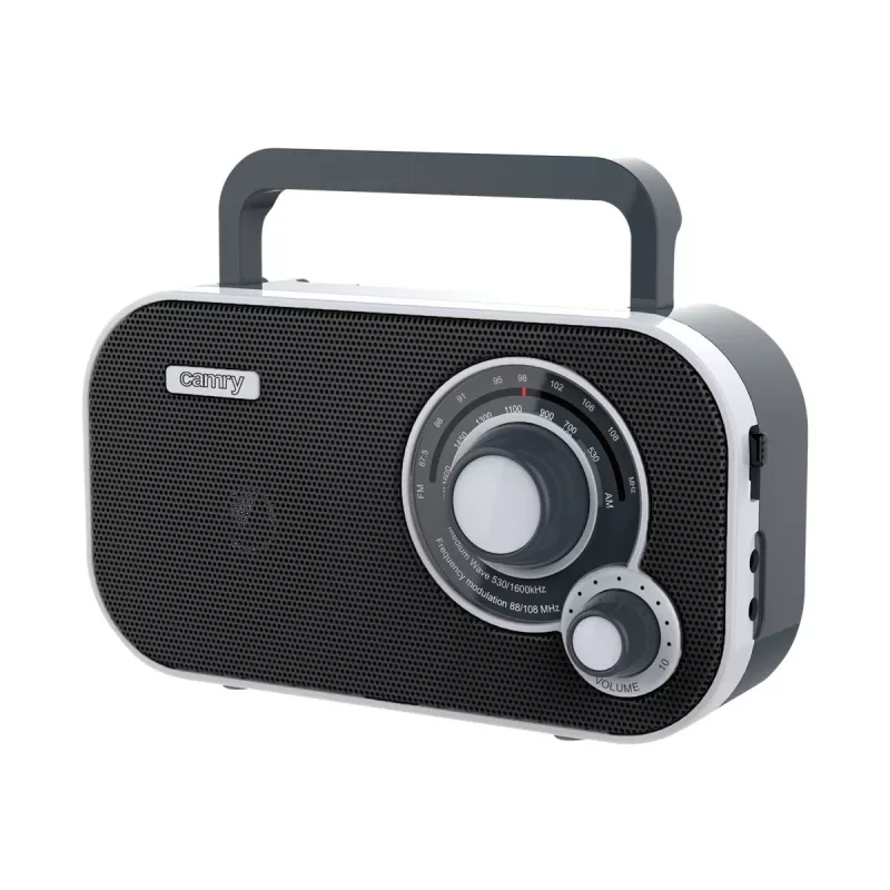 Camry CR 1140b rádio portátil, AM/FM, analógico, preto/cinzento