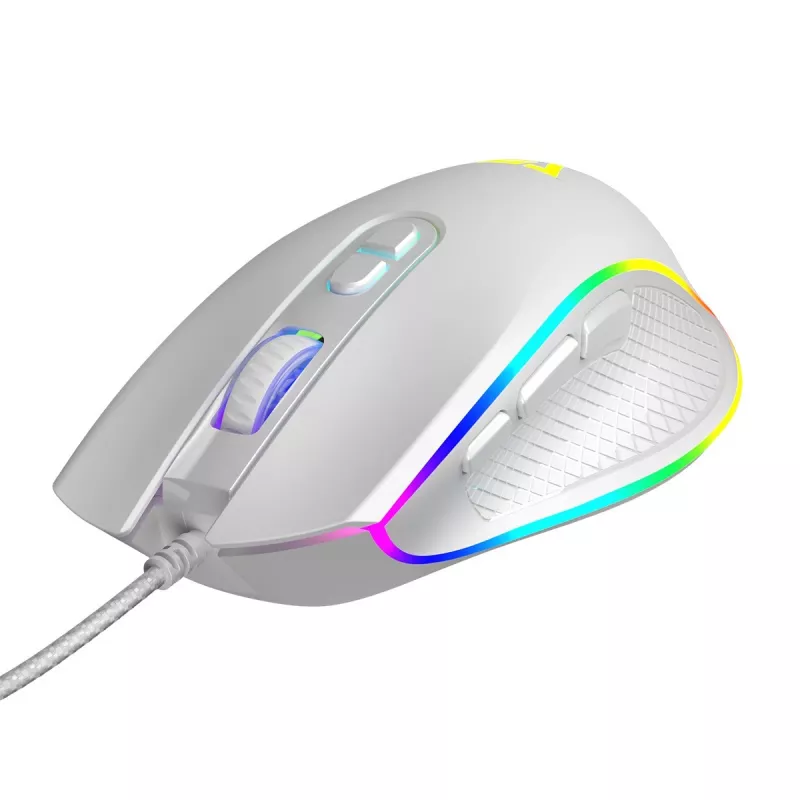 Rato ótico com fio MODECOM Volcano Veles (branco) — modelo M-MC-VELES-200
