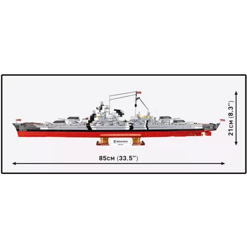 Kit de montagem Cobi couraçado Bismarck modelo com 3204 peças - Cobi CO BI-4860