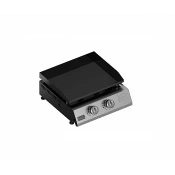 Grelhador a gás Black & Decker BXOP4900E — 2 queimadores, área de grelha 450×360 mm, aço inoxidável, botões rotativos