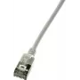 Cabo de rede LogiLink fino U/FTP CQ9012S RJ-45 Cat6a 0,3 m cinzento