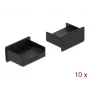 Tampa antipoeira para conector fêmea USB Type-A DeLOCK 64102 preto 10 unid.