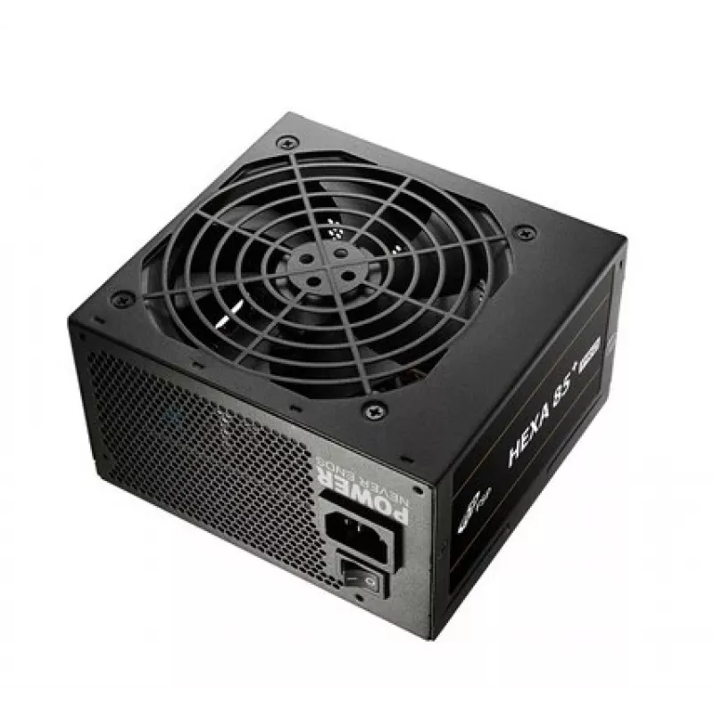 Fonte de alimentação FSP HEXA 85+ PRO 650W ATX ATX2.5 preta, 650 W, 100 - 240 V, 50 - 60 Hz, 9 - 4 A, Ativa, 100 W
