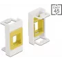Suporte Keystone DeLOCK Easy 45 Módulo 22,5 x 45 mm branco amarelo