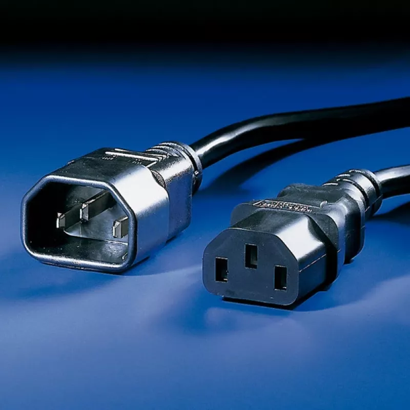 ROLINE Cabo de alimentação para monitor - Cabo de alimentação - IEC 60320 C13 para IEC 60320 C14
