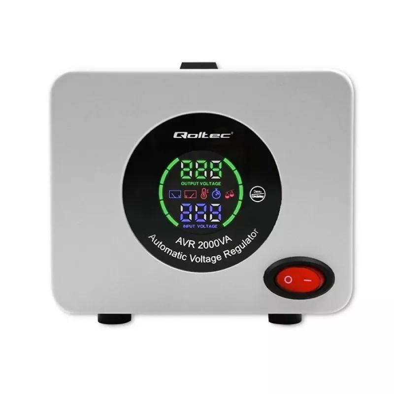 Estabilizador de tensão automático Qoltec 50724 AVR 2000VA