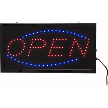 Letreiro LED EUROLITE OPEN 80500303 – letreiro Open iluminado, design clássico