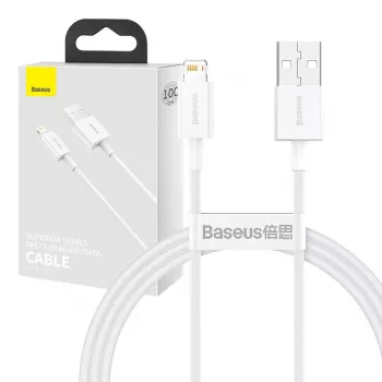 Cabo para telemóvel Baseus CALYS-A02 branco 1 m USB A Lightning