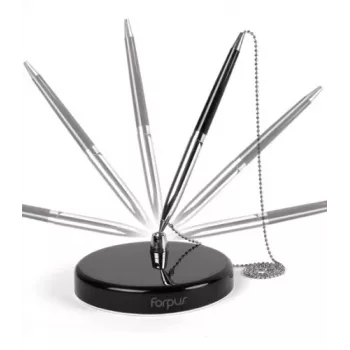 Caneta de mesa Forpus 0,7 mm, preto, com corrente 1207-009
