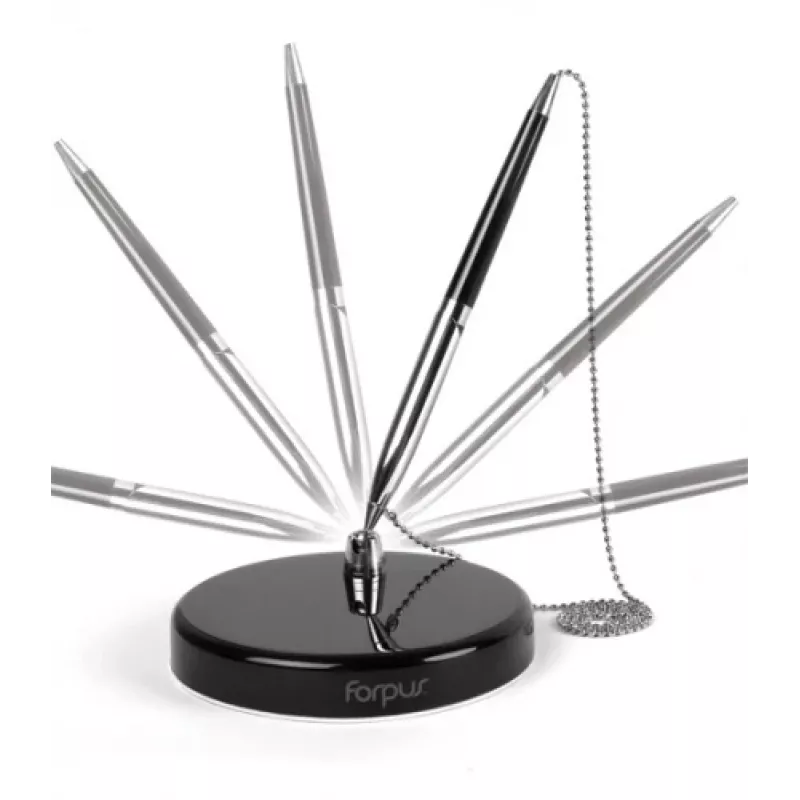 Caneta de mesa Forpus 0,7 mm, preto, com corrente 1207-009