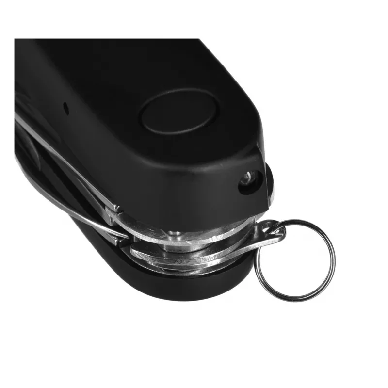 Faca de bolso AZYMUT Izeron multiferramenta — 13 ferramentas, aço inoxidável 420J2/3CR13, fechada 9 cm, 91 g, bolsa de couro para cinto, luz e bússola integradas