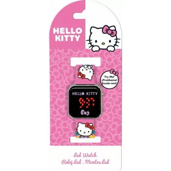Relógio digital LED jono toys Hello Kitty HK50201 — Relógio de pulso infantil, indicação de hora LED