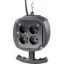 Bloco de tomadas suspenso AS Schwabe Watzmann ES1 preto IP20, modelo 60971