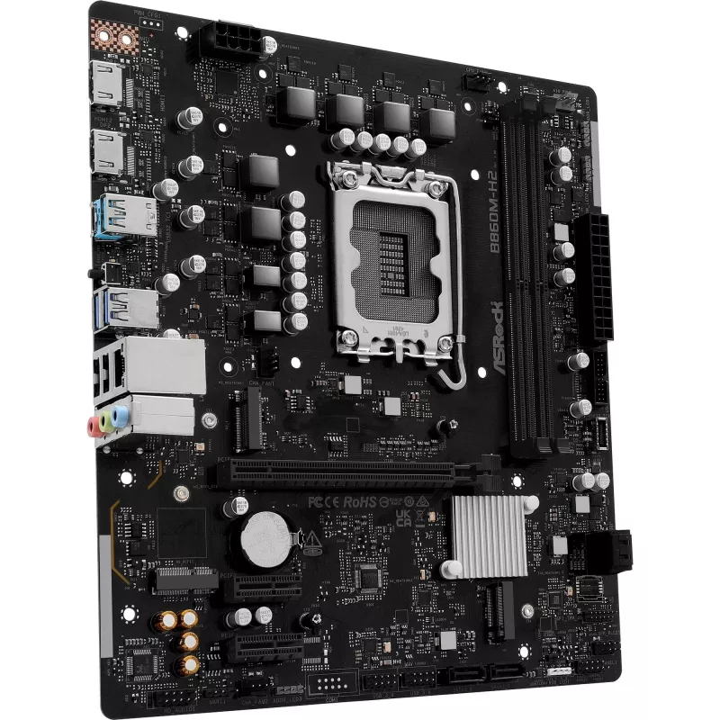 Placa-mãe ASRock B860M-H2 DDR5 LGA1851 Micro-ATX