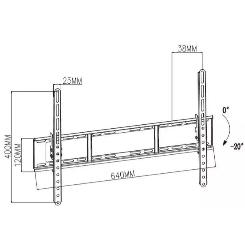 Suporte de TV TB-751E para televisor até 80 polegadas 35kg VESA máx. 600x400
