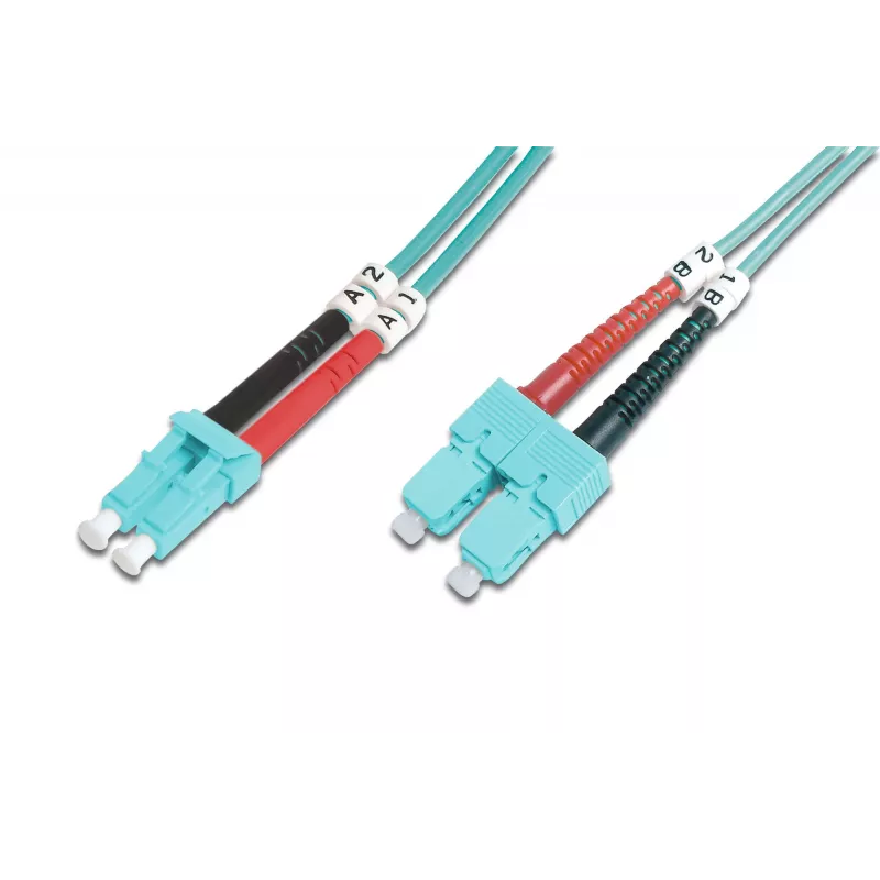 Cabo de patch de fibra ótica Digitus OM3 LC/SC 1 m