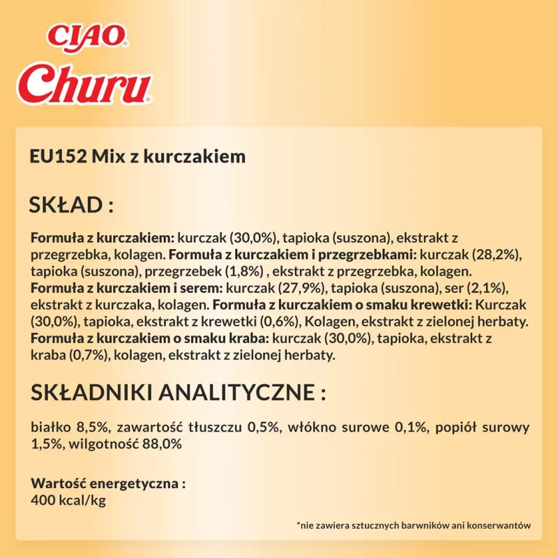 INABA Churu Varieties Chicken - guloseimas para gatos - 50 x 14g