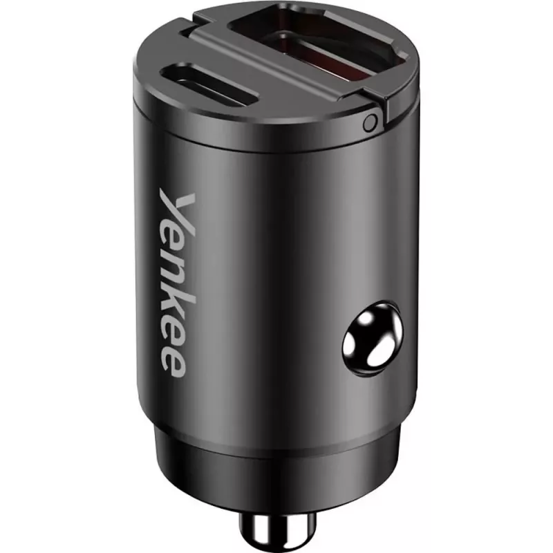 Carregador de automóvel YENKEE CAR 02 Power Delivery 30W com conectores USB-A e USB-C