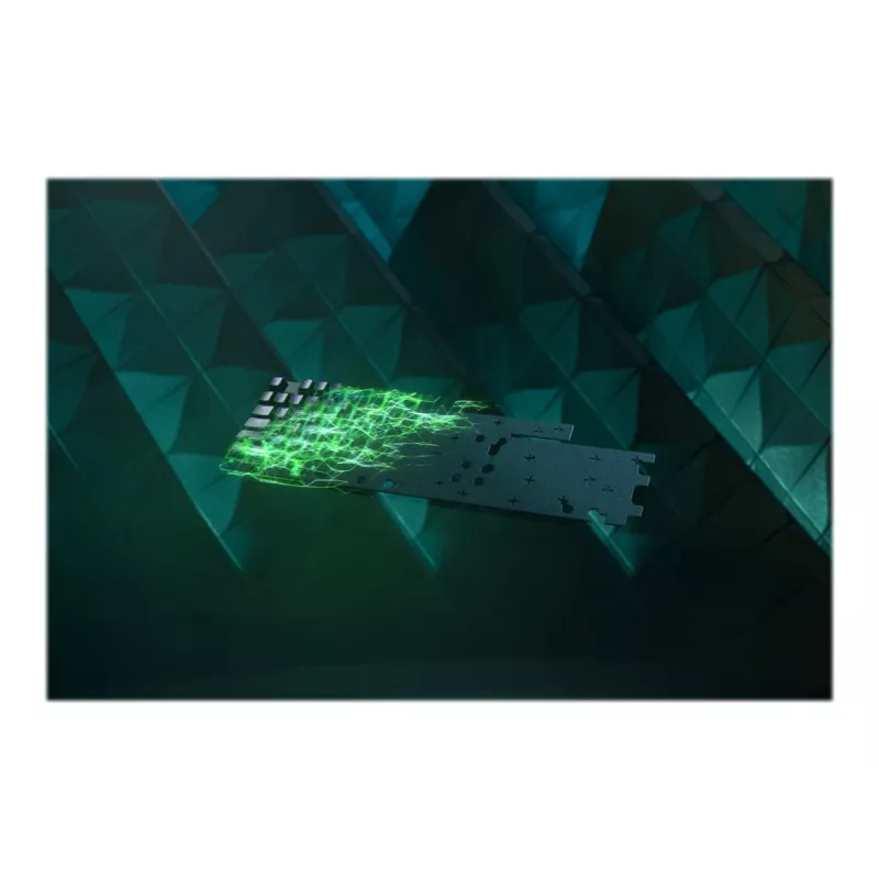 Teclado gaming com fios Razer Huntsman V2 — interruptores óticos roxos táteis, LED RGB